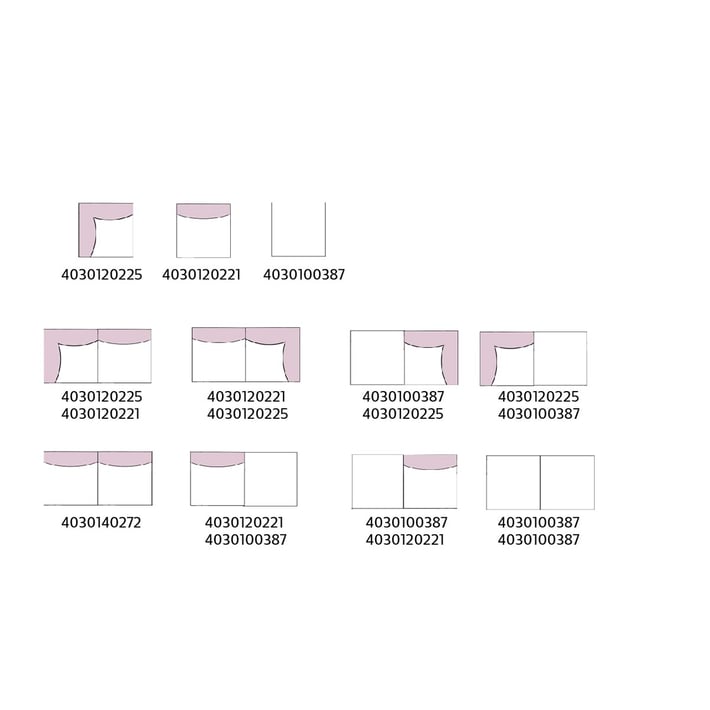 Модул RFG Klark, двоен, 1600 х 800 х 720 mm, сив