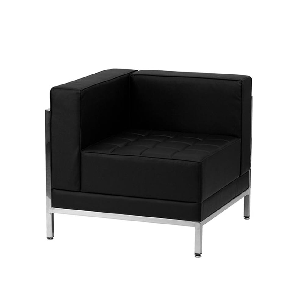 Ъглов модул RFG Neo, десен, екокожа, 720 х 720 х 700 mm, черен