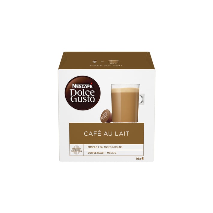 Nescafe Dolce Gusto Кафе капсула Caffe, Cafe Au Lait, 16 броя