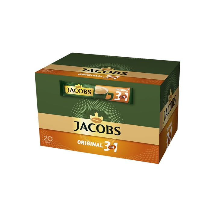 Jacobs 3in1 Разтворимо кафе Original, в пакетче, 18 g, 20 броя