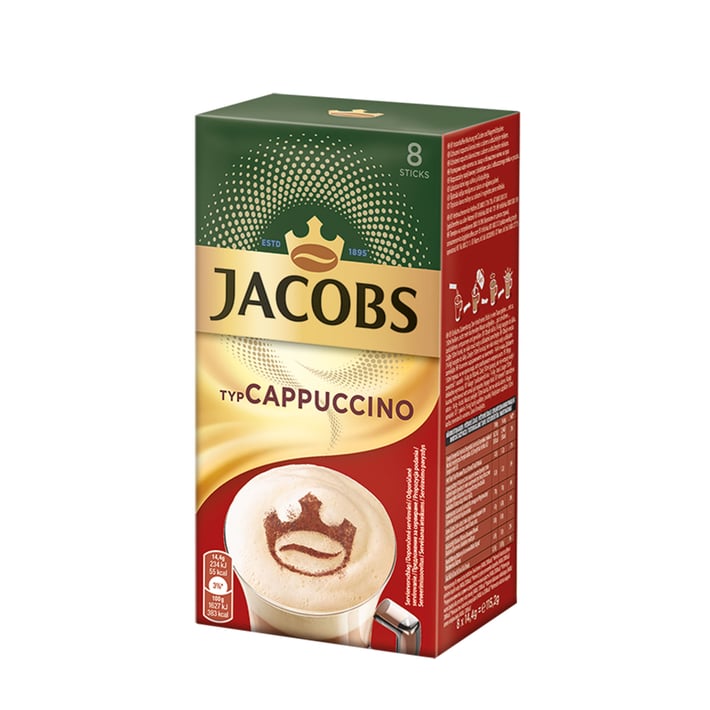 Jacobs Разтворимо кафе Капучино, в пакетче, 14.4 g, 8 броя