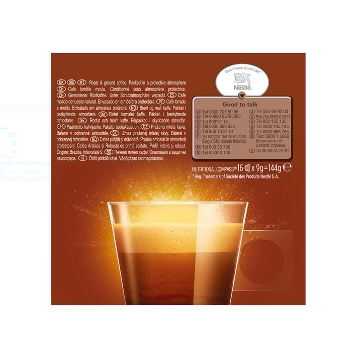 Nescafé Dolce Gusto Кафе капсула Lungo Intenso, 16 броя