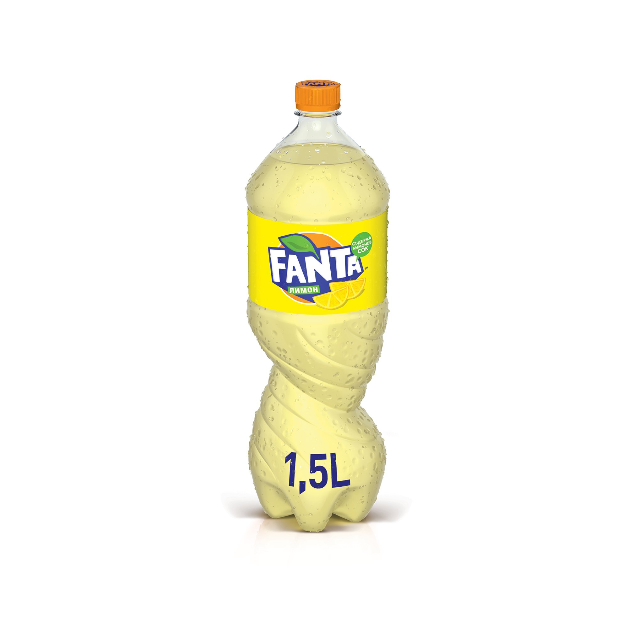 Fanta Газирана напитка, лимон, 1.5 L, в пластмасова бутилка