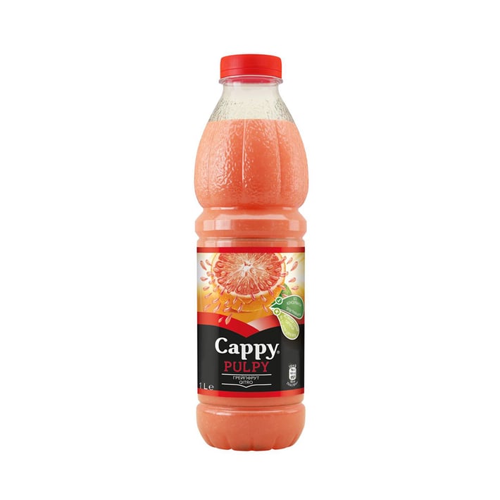 Cappy Плодова напитка Pulpy, грейпфрут, с парченца плодове, 1 L, в кутия