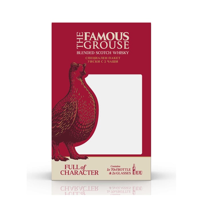 The Famous Grouse Уиски, 0.7 l, в комплект с 2 чаши