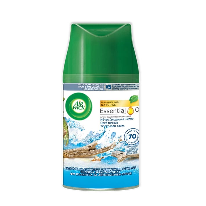 Air Wick Пълнител за ароматизатор Freshmatic, тюркоазен оазис, 250 ml