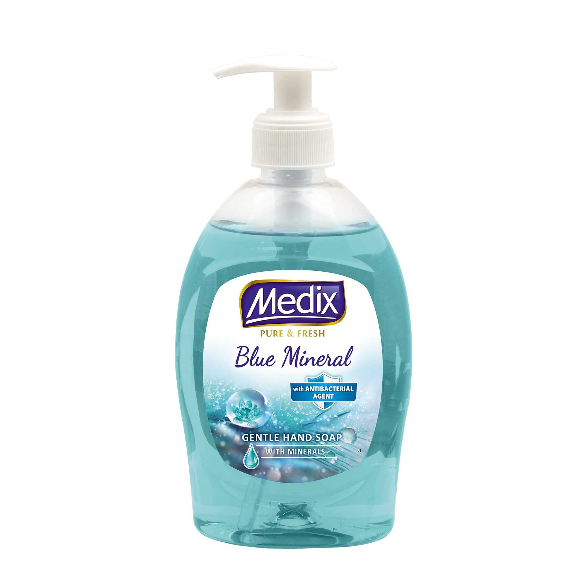 Medix Течен сапун Pure Blue Mineral, с помпа, 400 ml, син