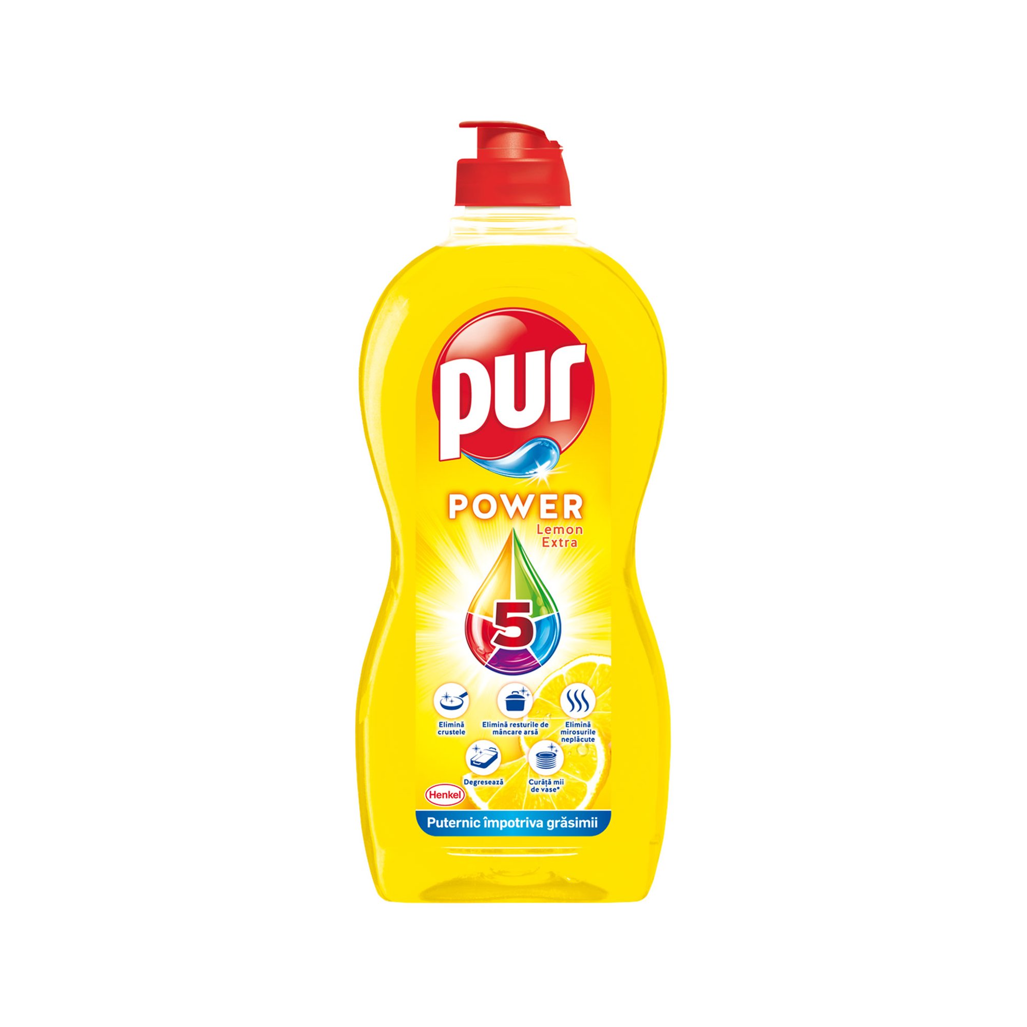 Pur Препарат за миене на съдове Duo Power, лимон, 450 ml