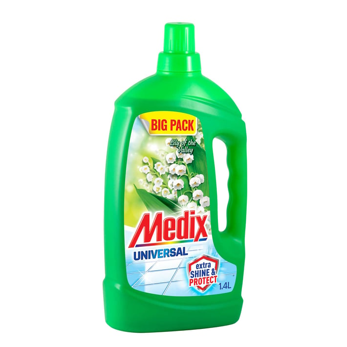 Medix Препарат за почистване Express & Shine, универсален, момина сълза, 1.4 L, зелен