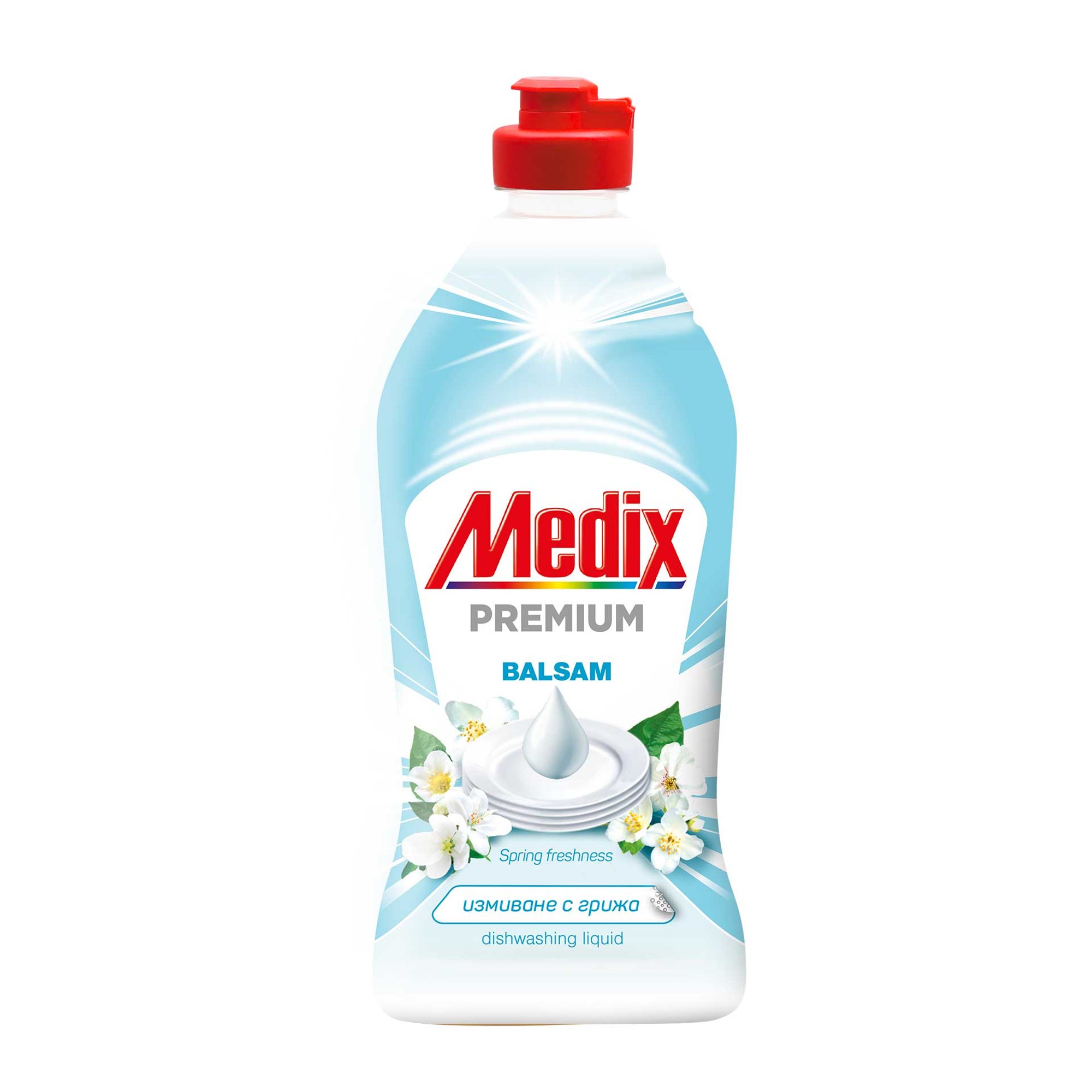 Medix Препарат за миене на съдове Balsam, пролетна свежест, 415 ml, бял