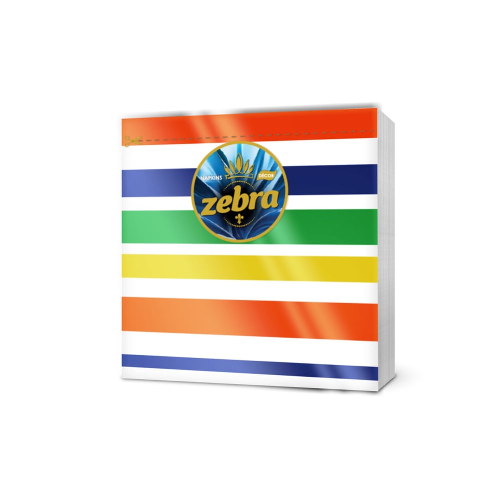Салфетки Zebra, на ленти, еднопластови, 60 броя