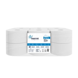 Papernet Тоалетна хартия Mini Jumbo Centrefeed, двупластова, целулозна, 12 броя