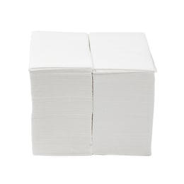Салфетки, целулоза, двупластови, 1/8 сгъвка, 33 х 33 cm, с бордюр, бели, 150 броя
