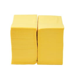 Салфетки, целулоза, двупластови, 1/8 сгъвка, 33 х 33 cm, жълти, 150 броя