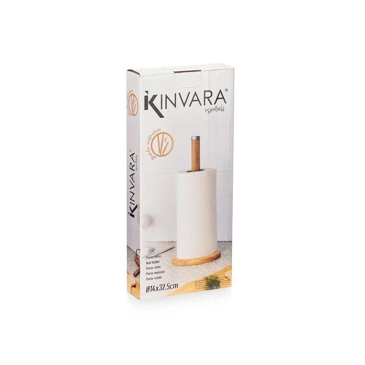 Поставка за хартиена ролка Kinvara, бамбук и стомана