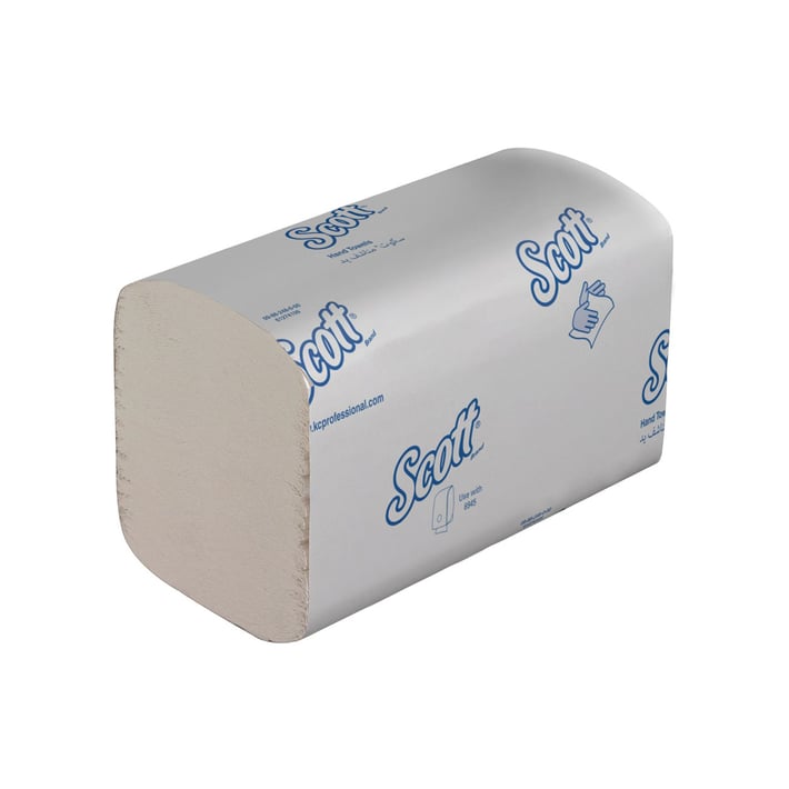 Kimberly-Clark Кърпи за ръце Scott Control 6689, V-сгъвка, еднопластови, 304 къса, 21.2 х 20 cm, 15 броя