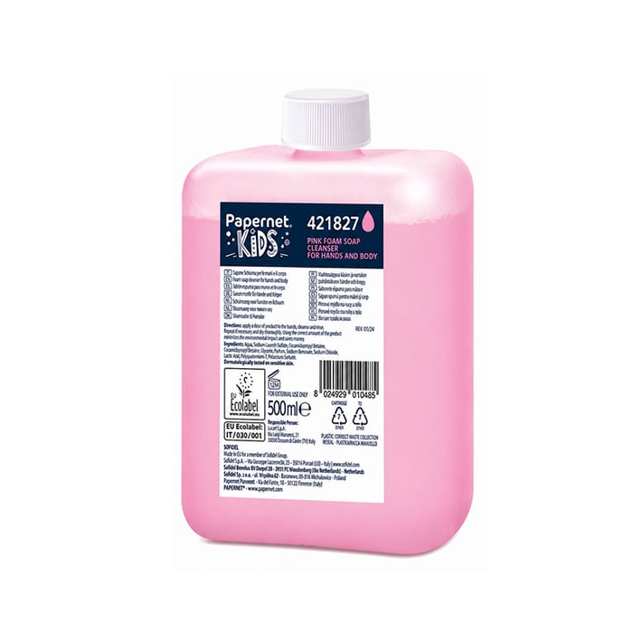 Сапун на пяна Papernet Kids, за ръце, 500 ml