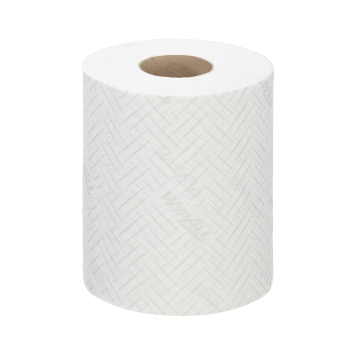Kimberly-Clark Хартия за почистване WypAll Reach 6222 Centrefeed, на ролка, 430 къса, 163 m, бяла, 6 броя