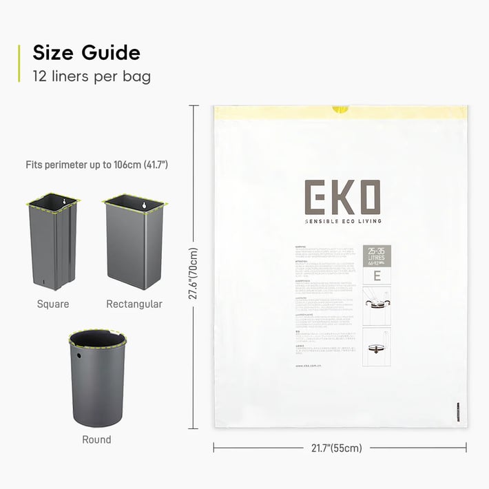 Eko Торби за смет, тип E, с връзка, 25-35 L, 12 броя