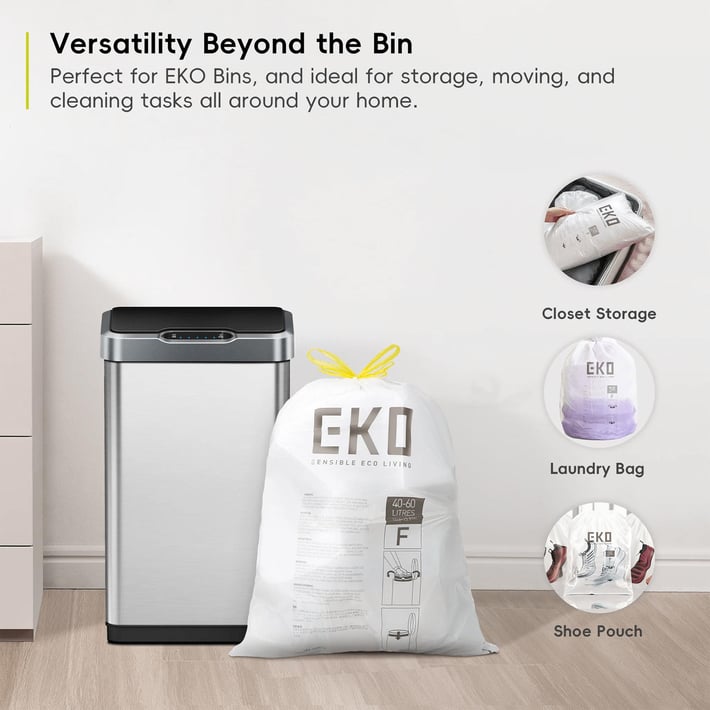 Eko Торби за смет, тип F, с връзка, 40-60 L, 12 броя