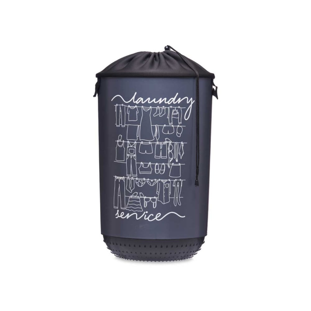 Кош за пране Kipit, пластмасов, с капак, 40 L, тъмен