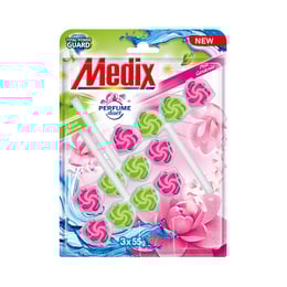 Medix Ароматизатор за тоалетна Perfume Duet Apple & Pink, 55 g, 3 броя