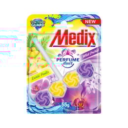 Medix Ароматизатор за тоалетна Perfume Duet, Fruits & Orchid, 55 g