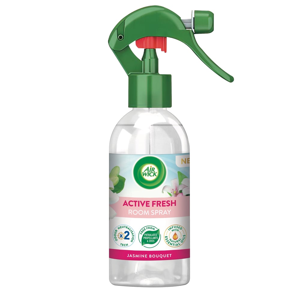 Ароматизатор Air Wick Active Fresh, спрей за стая, жасмин, 237 ml