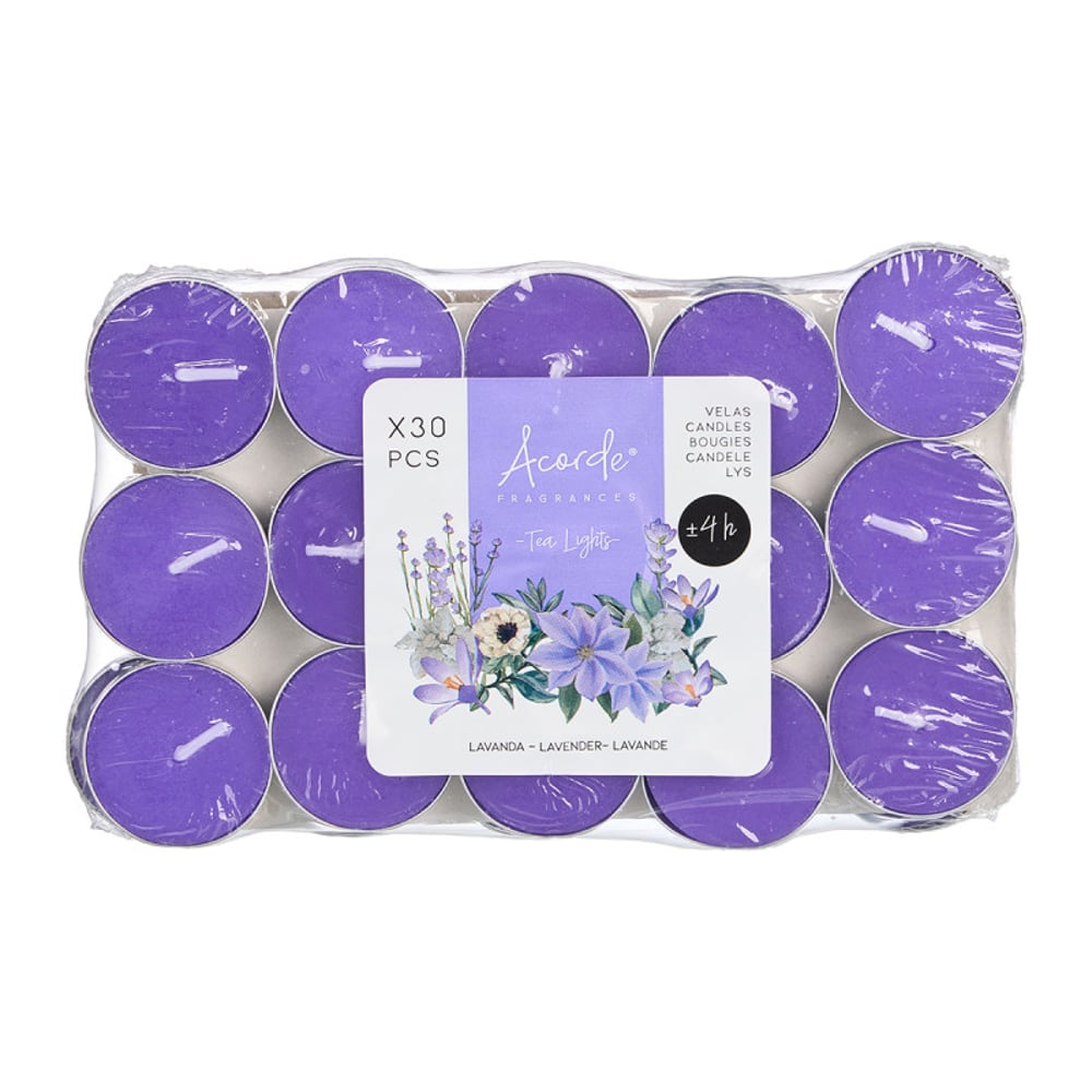 Чаени свещи Acorde, Lavander, 3 часа, 30 броя