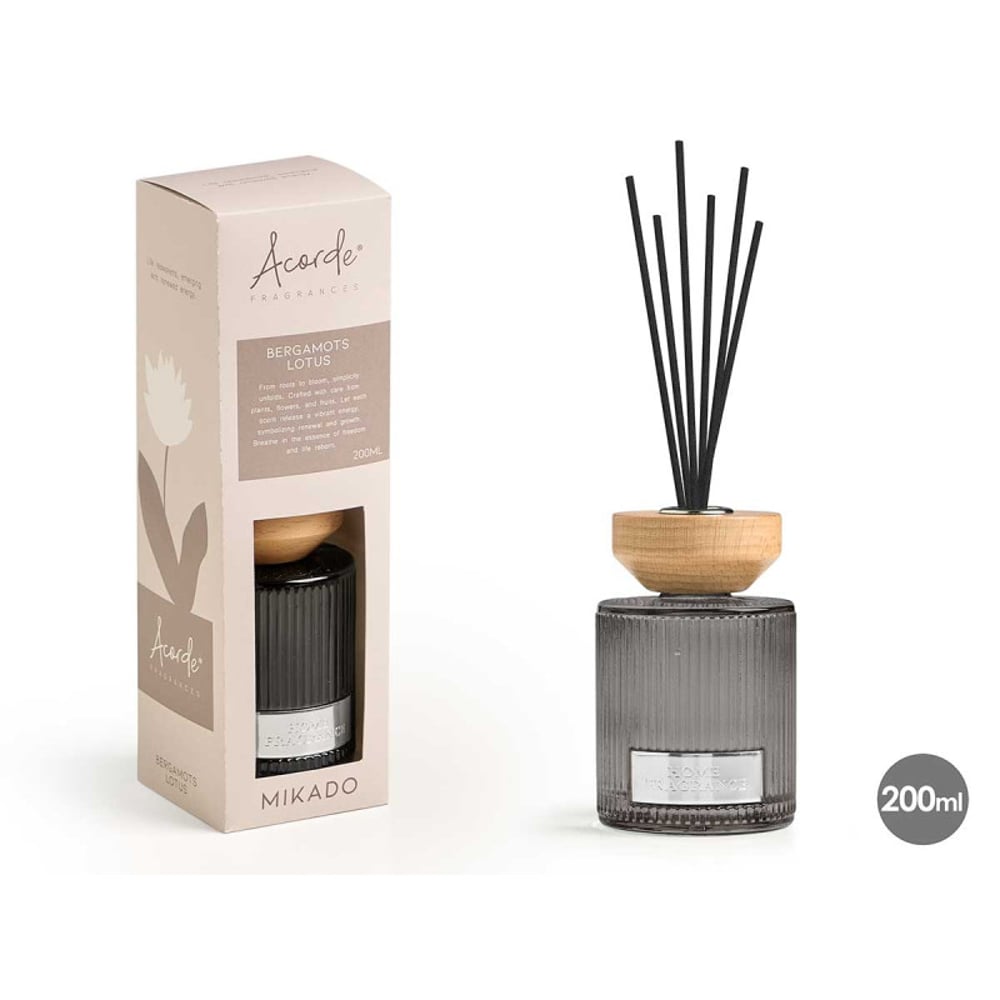Ароматизатор Acorde Mikado, пръчици, Bergamots Lotus, 200 ml