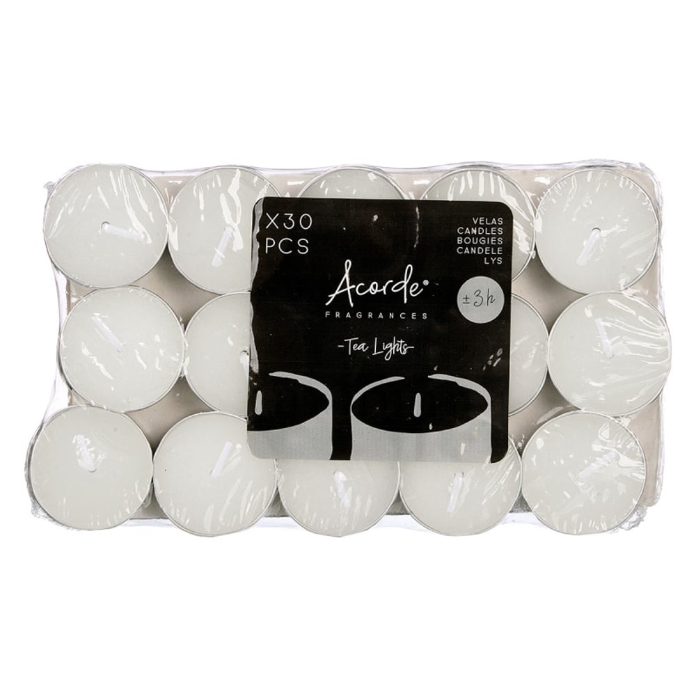 Чаени свещи Acorde, White Tea, 3 часа, 30 броя