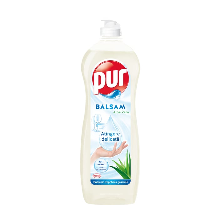 Pur Препарат за миене на съдове Duo Power, алое вера, 750 ml