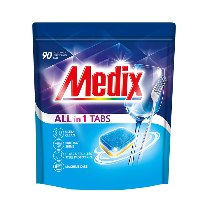 Medix Таблетки за съдомиялна All in one, 90 броя