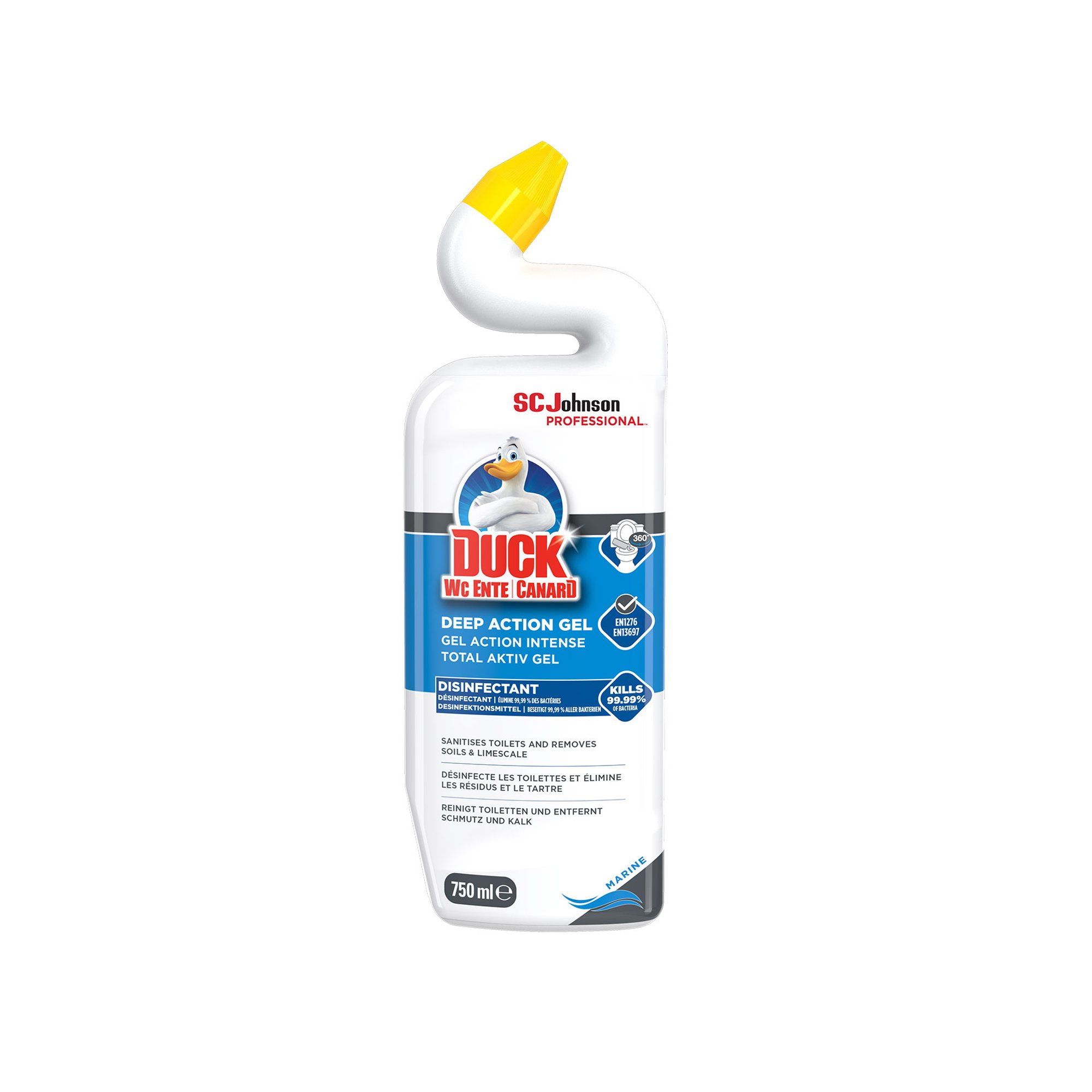 Duck Препарат за почистване на тоалетна Total Aktiv Gel Marine, 750 ml