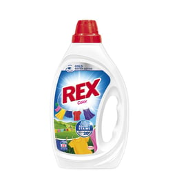 Rex Перилен препарат Color, гел, за цветно пране, 0.99 L, за 22 пранета