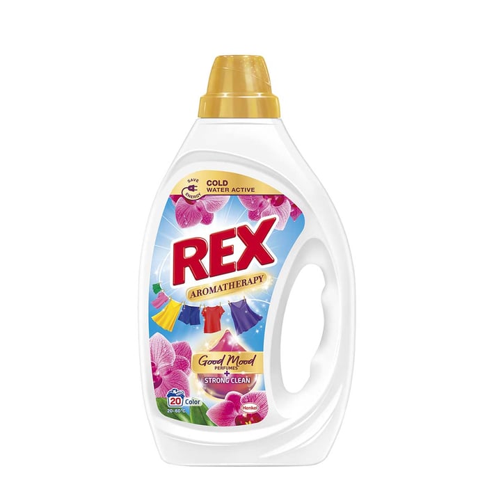 Rex Перилен препарат Orchid, гел, за цветно пране, 0.99 L, за 22 пранета