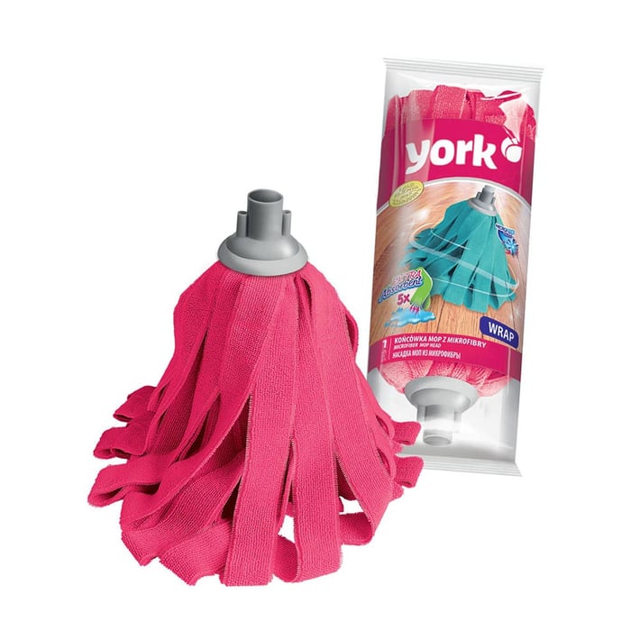 York Моп, с микрофибърни ленти, 200 g, конусовидна резба, асорти
