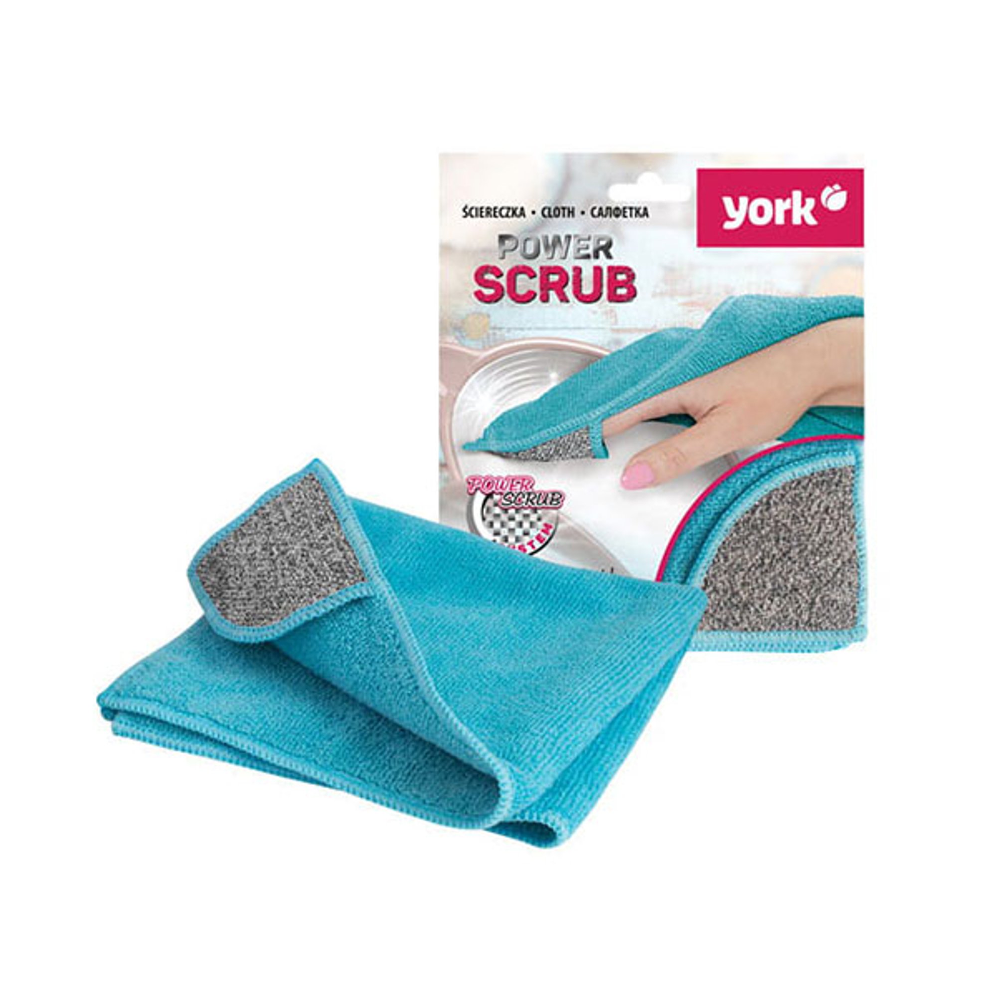 York Кърпа Power Scrub, микрофибърна, 35 x 35 cm