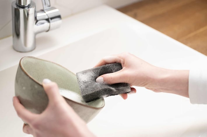 Домакинска гъба York Maxi, двуслойна, черна, 5 броя