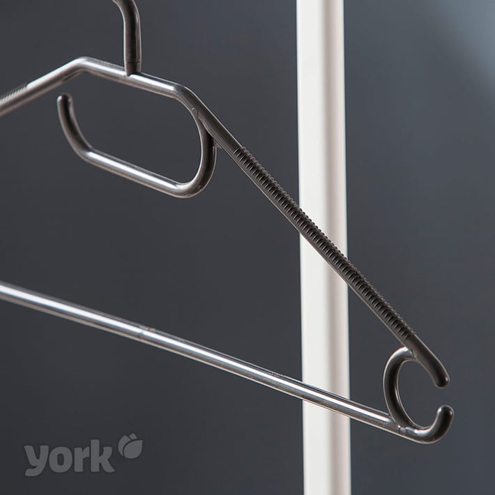York Закачалка за дрехи, пластмасова, 10 броя