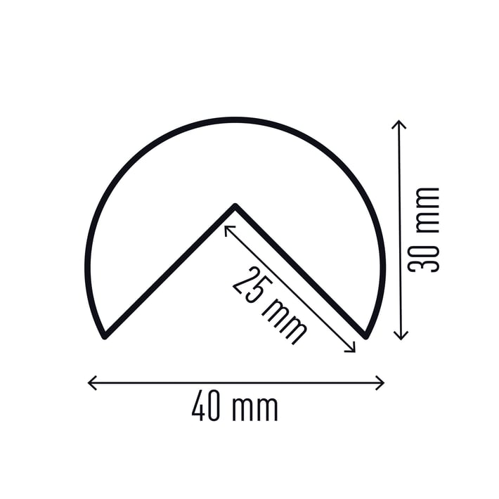Durable Защитен профил C25R, ъглов, 1 m