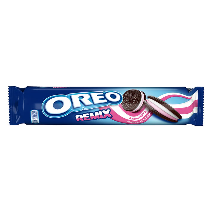 Oreo Бисквити Remix, ванилия и малина, 157 g