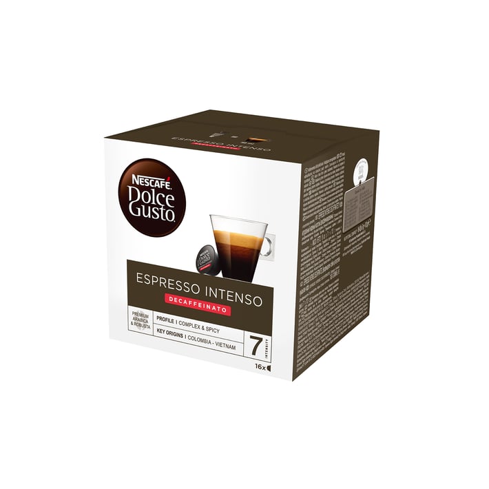 Nescafé Dolce Gusto Кафе капсула Espresso Intenso, безкофеинова, 16 броя