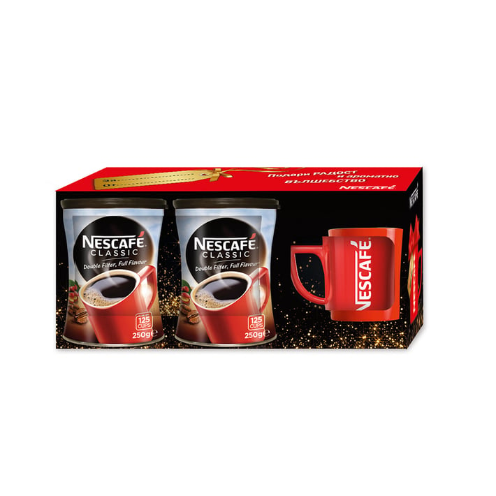 Nescafé Разтворимо кафе Classic, 2 х 250 g, в комплект с чаша