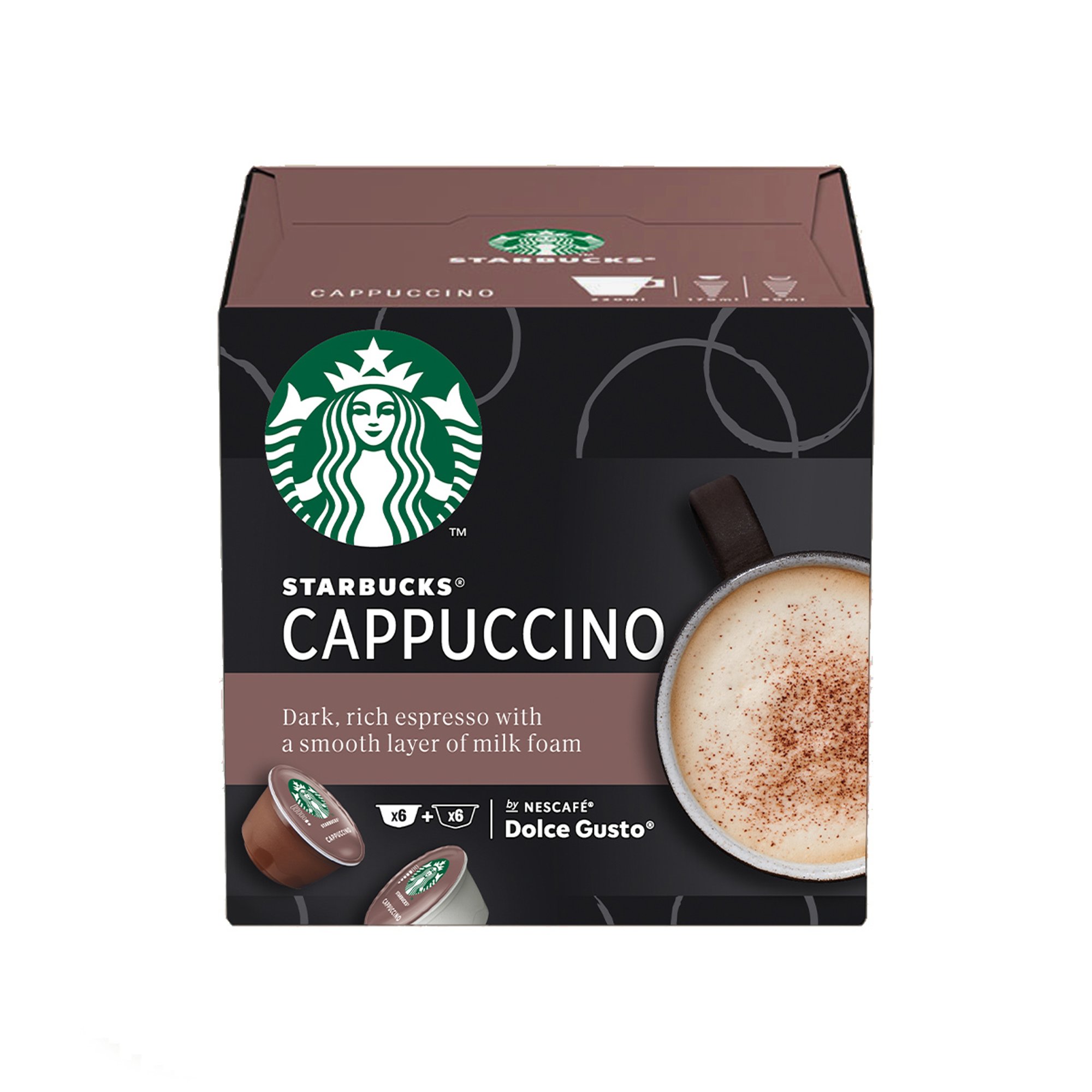 Nescafé Dolce Gusto Кафе капсула Starbucks, Cappuccino, 12 броя