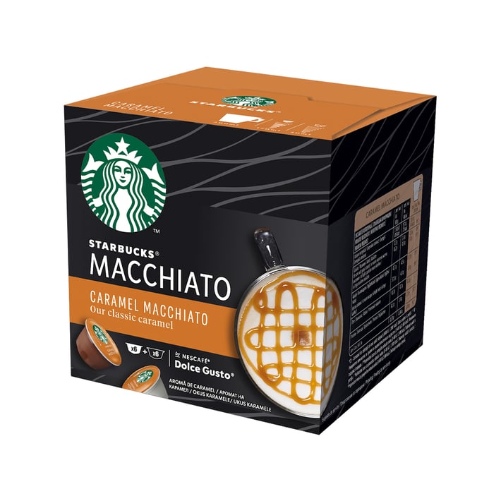 Nescafé Dolce Gusto Кафе капсула Starbucks, Caramel Macchiato, 12 броя