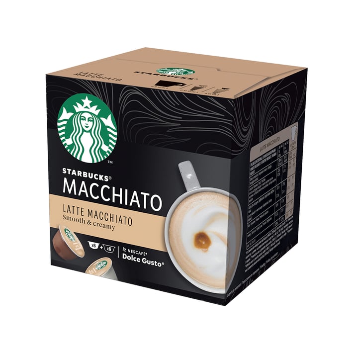 Nescafé Dolce Gusto Кафе капсула Starbucks, Latte Macchiato, 12 броя