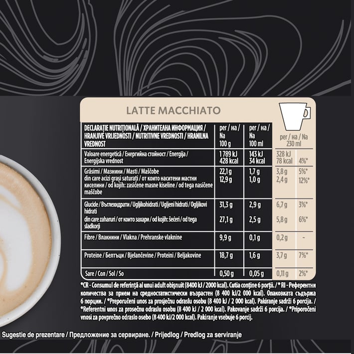 Nescafé Dolce Gusto Кафе капсула Starbucks, Latte Macchiato, 12 броя