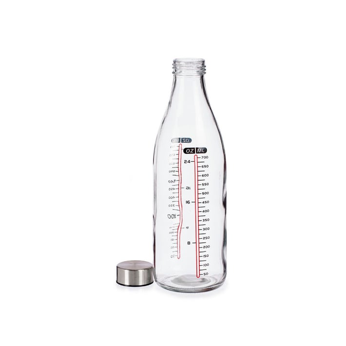 Бутилка с мерителна скала Vivalto, с метална капачка, 1 L