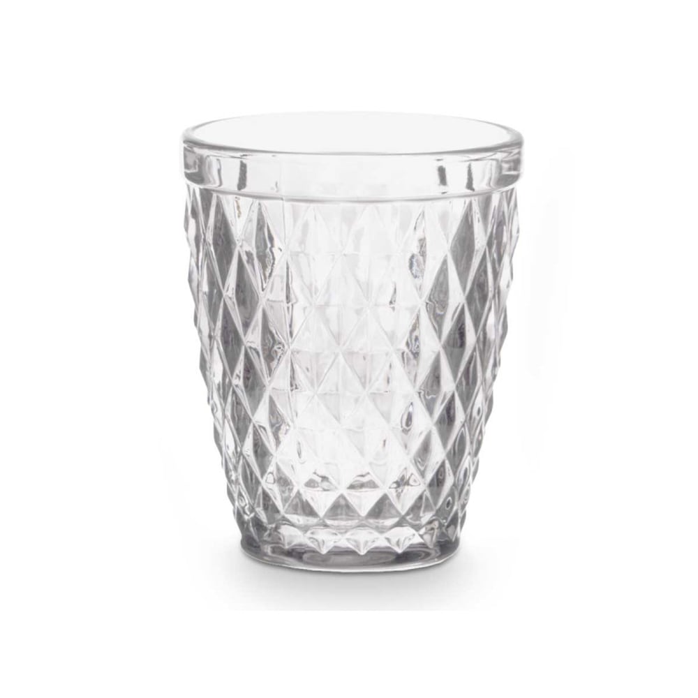 Чаша Vivalto, стъклена, диамантен релеф, 250 ml